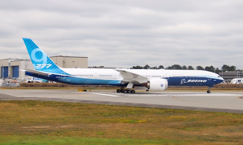 Prototyp der Boeing 777X: Beschäftigt mit Rolltests.