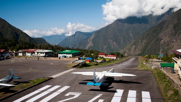 Flughafen Lukla in der Himalaya-Region: Heikle Anflüge, schwieriges Wetter.