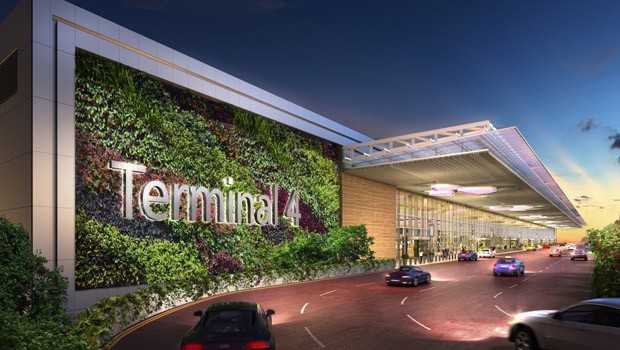 Bereits die Anfahrt bietet einen wunderschönen Anblick auf das grüne Terminal.