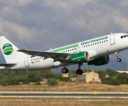 Germania Airbus A319: Vor zwei Jahren musste die Airline ihren Betrieb einstellen.