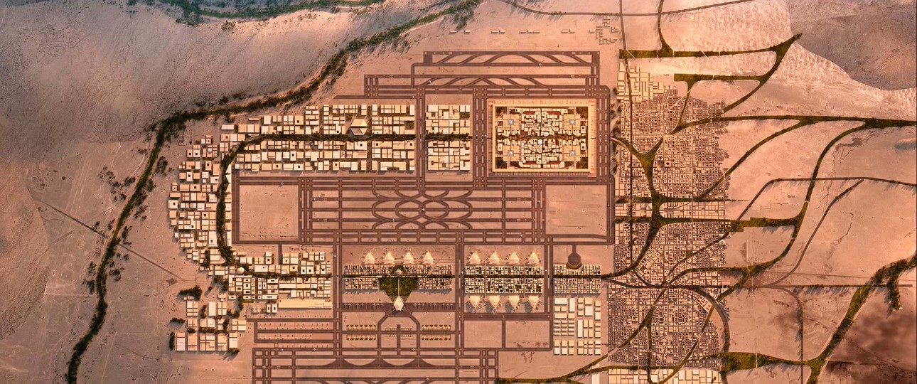 Die Entwürfe von Foster + Partners  für den King Salman International Airport: sechs parallele Pisten.