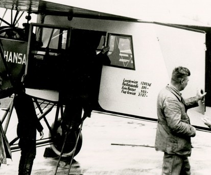 Eine Fokker F.II von Luft Hansa: Das Modell des ersten Fluges.