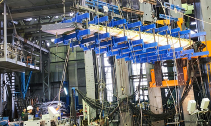 Das MS-21-Seitenleitwerk im Tsagi-Test: In Russland produziert.