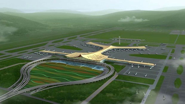 Der neue Hub in Kunming. Die meisten Flughäfen werden jedoch als kleine Regionalplätze für Zubringerflüge geplant.