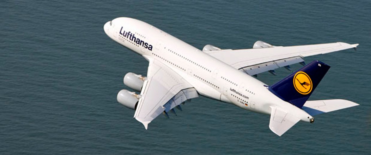 Airbus A380 von Lufthansa: Heikle Situation über Florida.