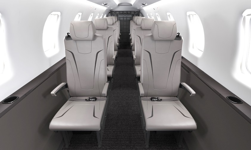 Eine Visualisierung der PC-24-Kabine in der Commuter-Version: So könnte es aussehen ...