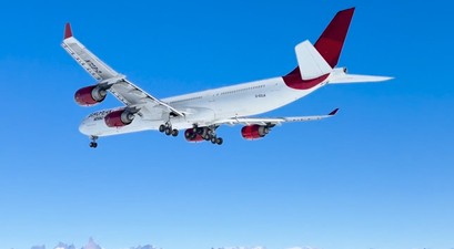 A340-600 von European Cargo: das Flugzeug ist am 5.November in der Antarktis gelandet.