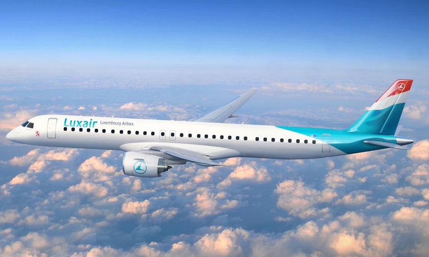 Embraer E195-E2 in Luxair-Bemalung: Ab 2026 in der Flotte.