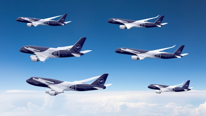 So sehen die Lufthansa-Jubiläumslackierungen aus.