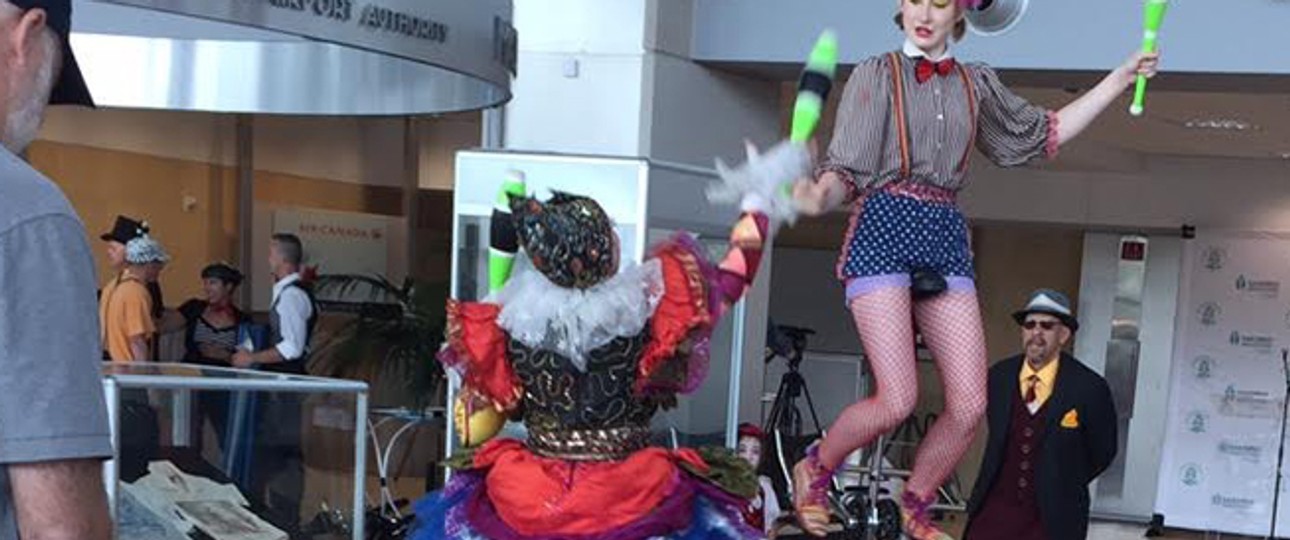Artisten in San Diego: Sie sollen den Reisenden helfen, zu entspannen.