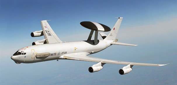 Boeing E-3A Sentry der Nato: Die Frühwarnflugzeuge des Militärbündnisses sind im deutschen Geilenkirchen stationiert.