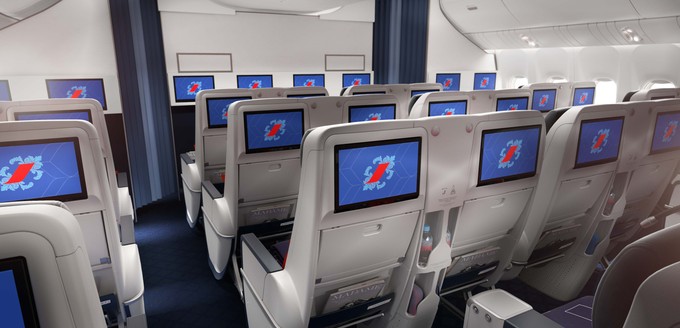 Air France stattet die Premium Economy wie alle anderen Klassen mit neuen Sitzen aus, die unter anderem neue Touchscreen-Bildschirme besitzen.