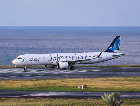 Airbus A321 LR von Azores Airlines: die Airline setzt das Flugzeug hauptsächlich auf USA-Flügen ein. 