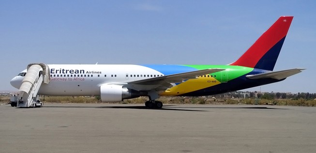 Boeing 767 von Eritrean: Sie darf nicht nach Europa.