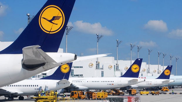 Lufthansa inklusive Swiss: Maschinen am Flughafen Frankfurt.