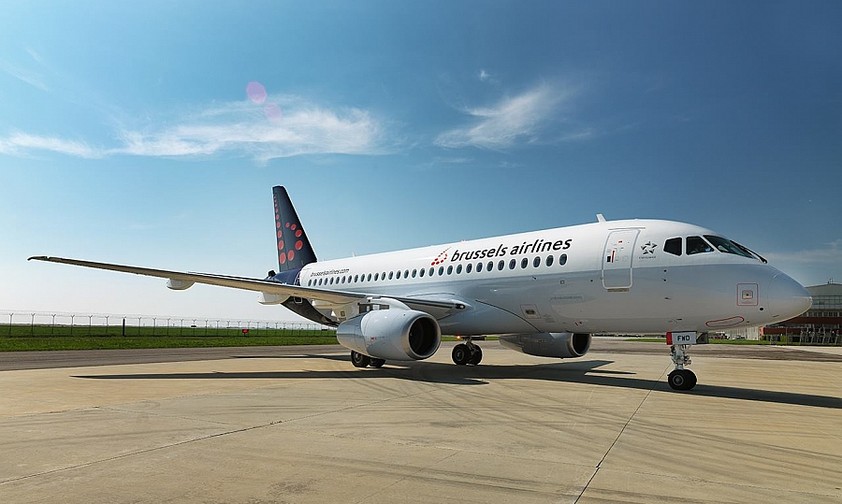 Superjet in den Farben von Brussels Airlines: Ein Bild aus der Vergangenheit.