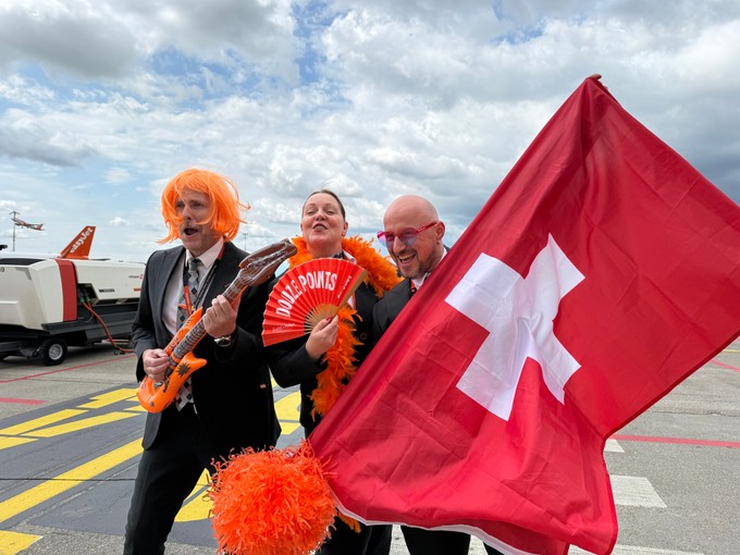 Die Crews von Easyjet in Basel ...