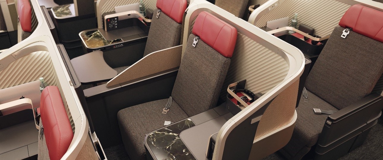 Das Herzstück des Kabinenumbaus ist eine neue Business Class mit mehr Privatsphäre.
