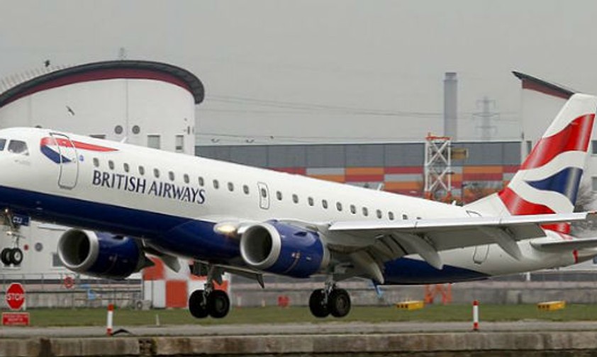 Embraer E190 von BA Cityflyer: Bald in  Stansted.