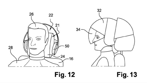 Der Helm soll direkt im Sitz integriert sein.