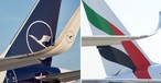 Heckflossen von Lufthansa und Emirates: Bald Partner?