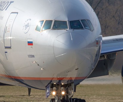 Boeing 777 von Aeroflot: Noch in der Welt unterwegs.