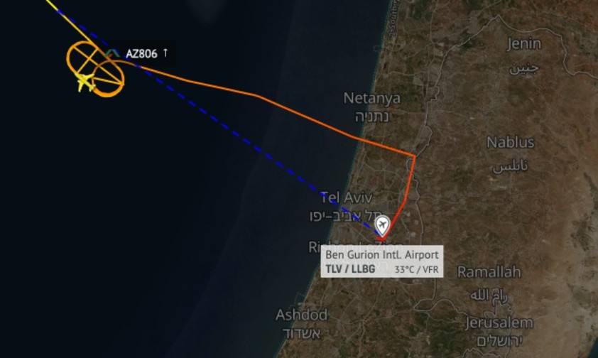 ita airways az806 tel aviv