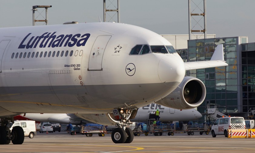 Airbus A340-300 von Lufthansa: Derzeit das Modell der Wahl Richtung Peking.