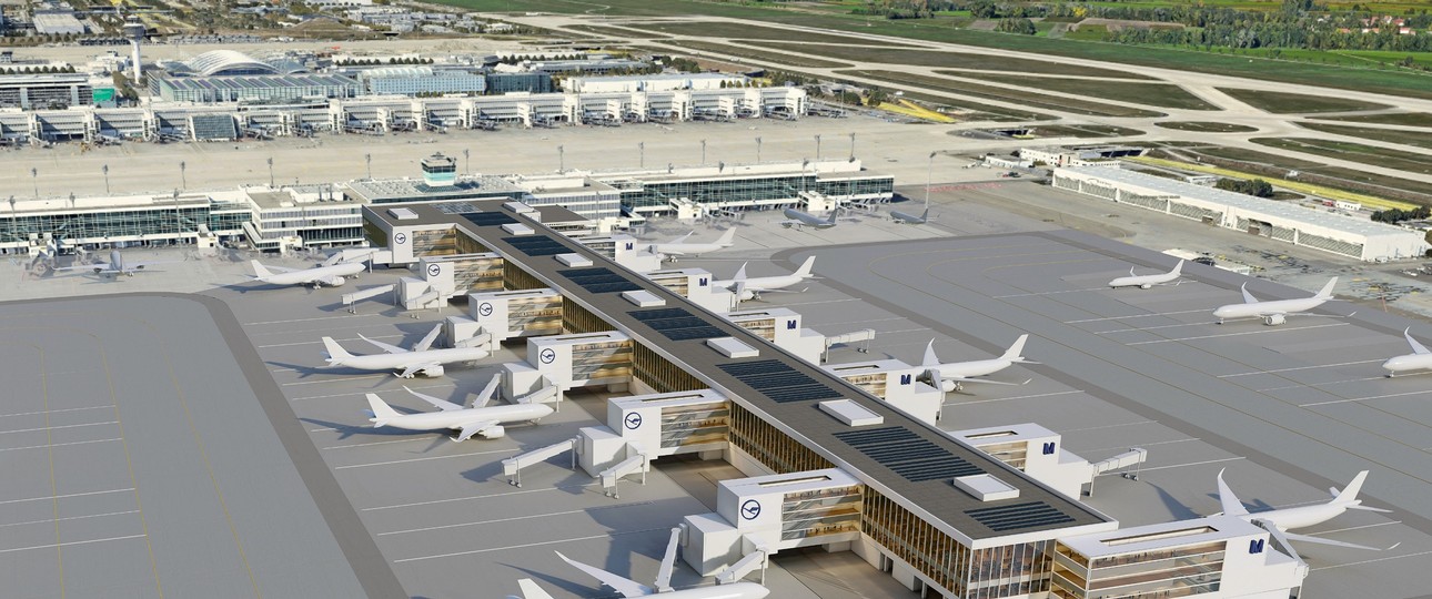 Der sogenannte T-Stiel am Flughafen München: So soll er aussehen.