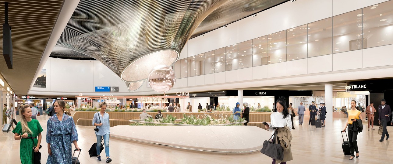 Vorschau auf das Terminal 3 des Flughafens Frankfurt: So soll es dort drinnen künftig aussehen.