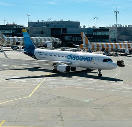 Ein Airbus A320 von Discover: In Marroko musste solch ein Jet am Boden bleiben.