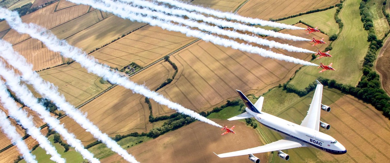 Die Flugschau des Jumbos.