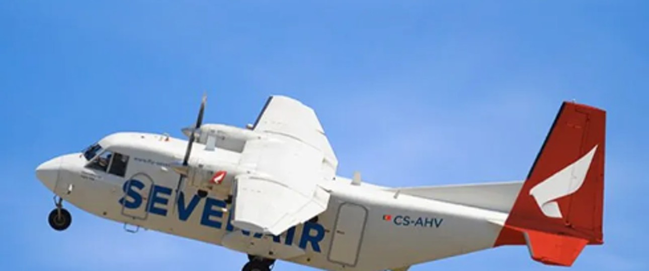 Eine Casa Aviocar C212 von Sevenair: Die Fluggesellschaft will fünf Maschinen des Typs verkaufen.