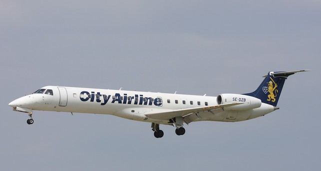 Embraer 145 von City Airline: Zehn Jahre hat die Fluglinie Göteborg mit Europa verbunden.
