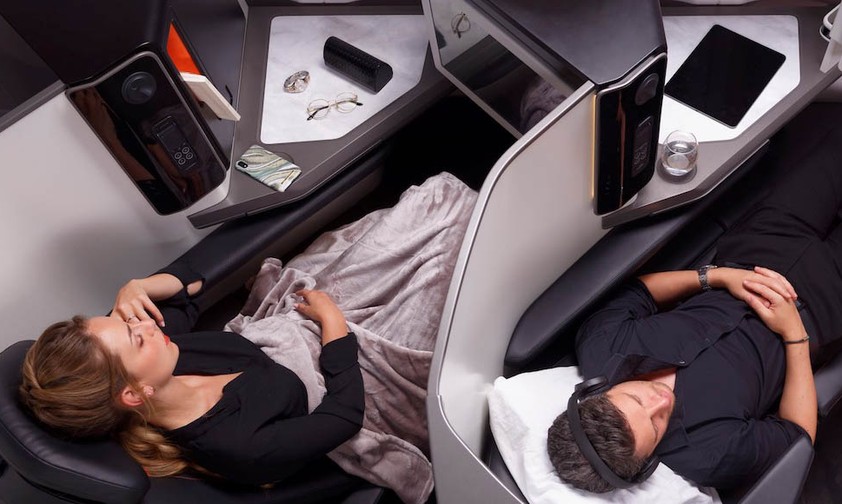 Opera-Sitz von Stelia: Die Airbus-Tochter hat den Business-Class-Sitz für Schmalrumpfflieger wie den A321 entwickelt.