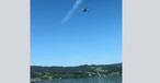 Die Boeing C-17 der Nato bei Nussdorf am Attersee: Illegales Manöver in Österreich.