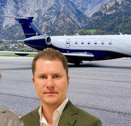 Eine Praetor 600 von Tyrolean Jets & Services: Die beiden Ko-Chefs Martina Cobb und Philipp Schuster.