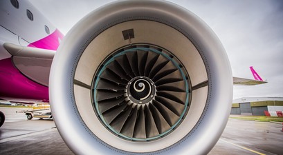 Flugzeug von Wizz Air: Die Triebwerke machten in der Hitze Probleme.