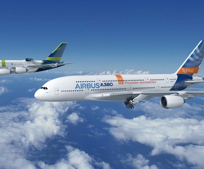 Die beiden Flieger nebeneinander: Noch keine Realität.