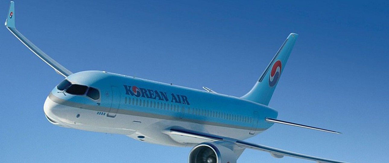 Airbus A220-300 von Korean Air: Gehört schon verhältnismäßig lange zur Flotte.