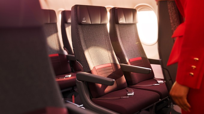 So sieht es in der Economy Class aus.