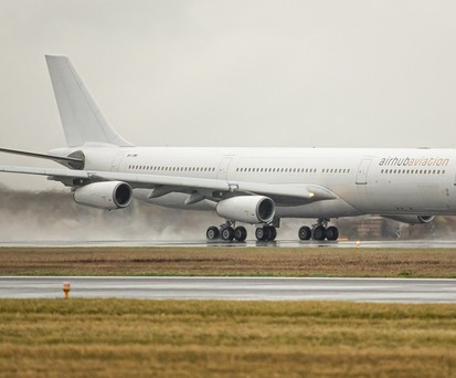 Airbus A340 von Airhub Airlines: Der erste Langstreckenflieger.