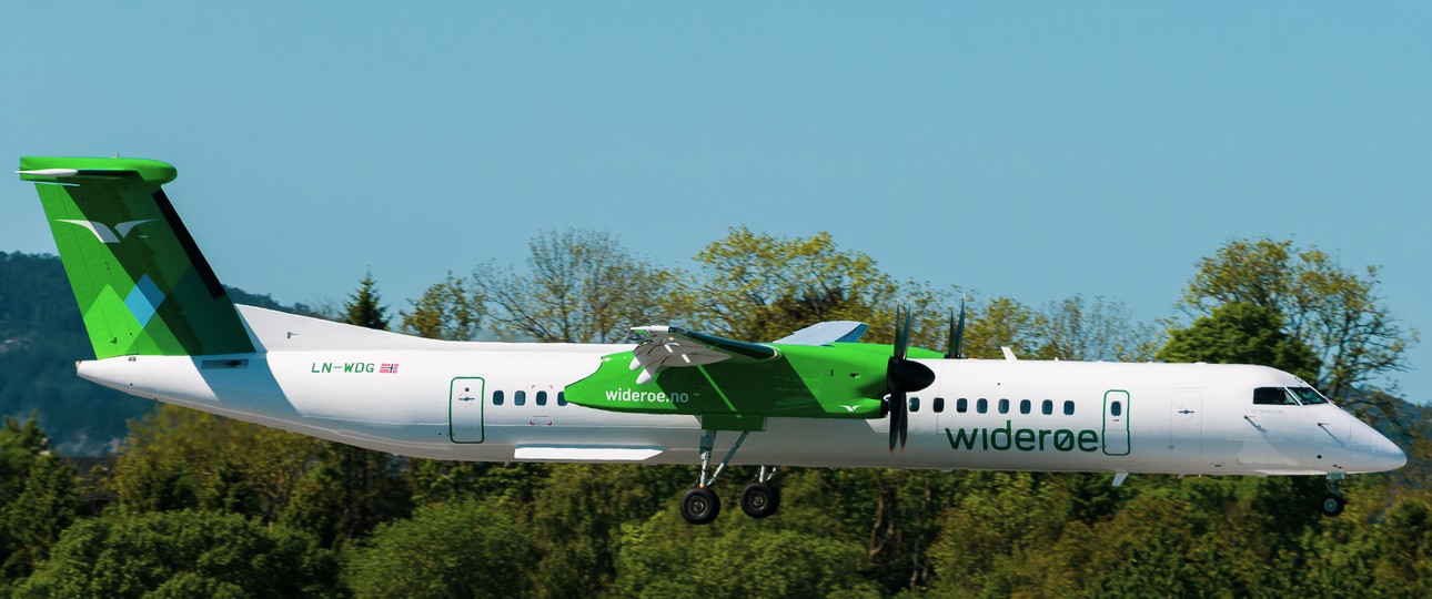 Flugzeug von Wideroe: Immer wieder Probleme wegen GPS-Störungen.