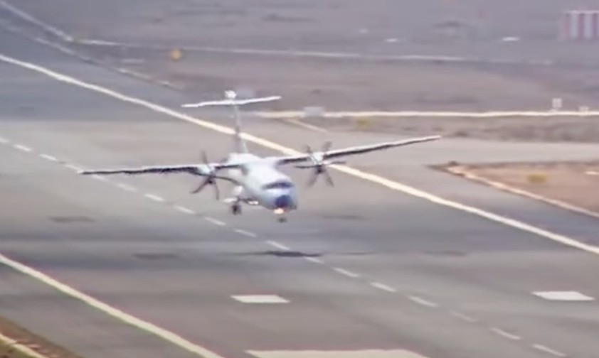 ATR 72 hüpft in Lanzarote über die Piste