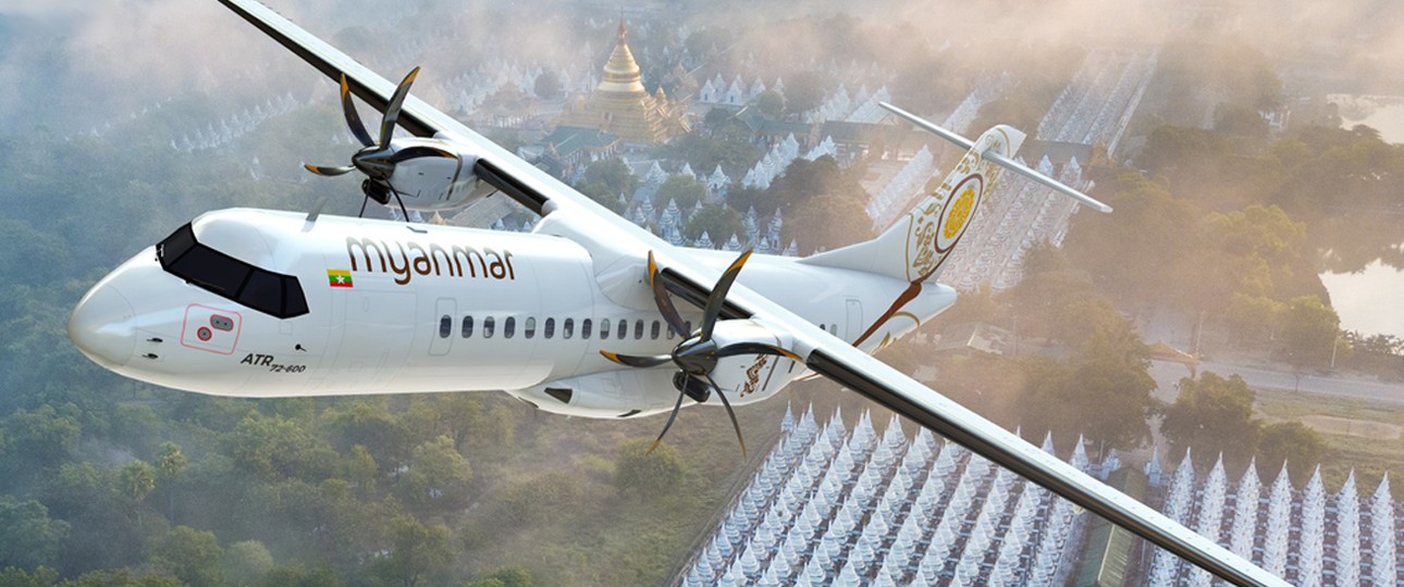 ATR 72 von Myanmar National Airlines: Ein solches Flugzeug wurde beschossen.