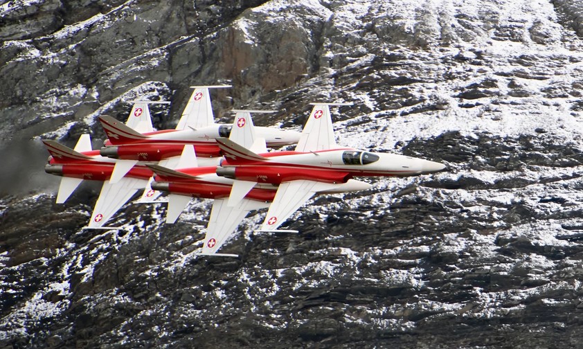 Northrop F-5 der Patrouille Suisse: Heben nicht mehr ab.