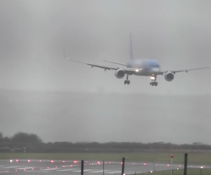 Eine Crosswind-Landung, wie sie im Buche steht