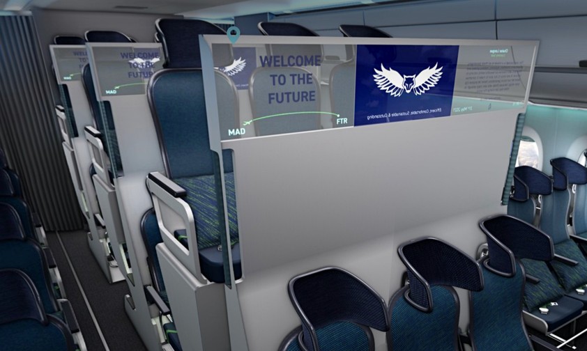 Das Konzept «Chaise Longue Economy Seat», wie es heute visualisiert ist.