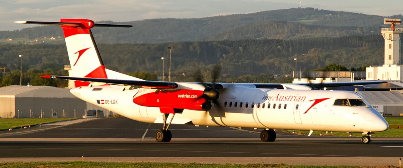 Dash 8 von Austrian Airlines: Die OE-LGK gehört zu den letzten acht verbliebenen Exemplaren.