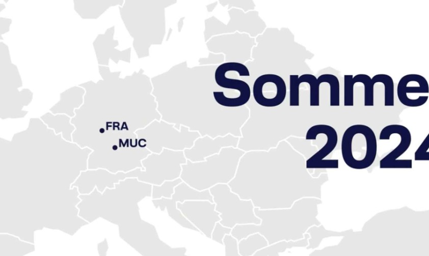 Screenshot aus dem Imagefilm: So liegen darin die Flughäfen Frankfurt und München.